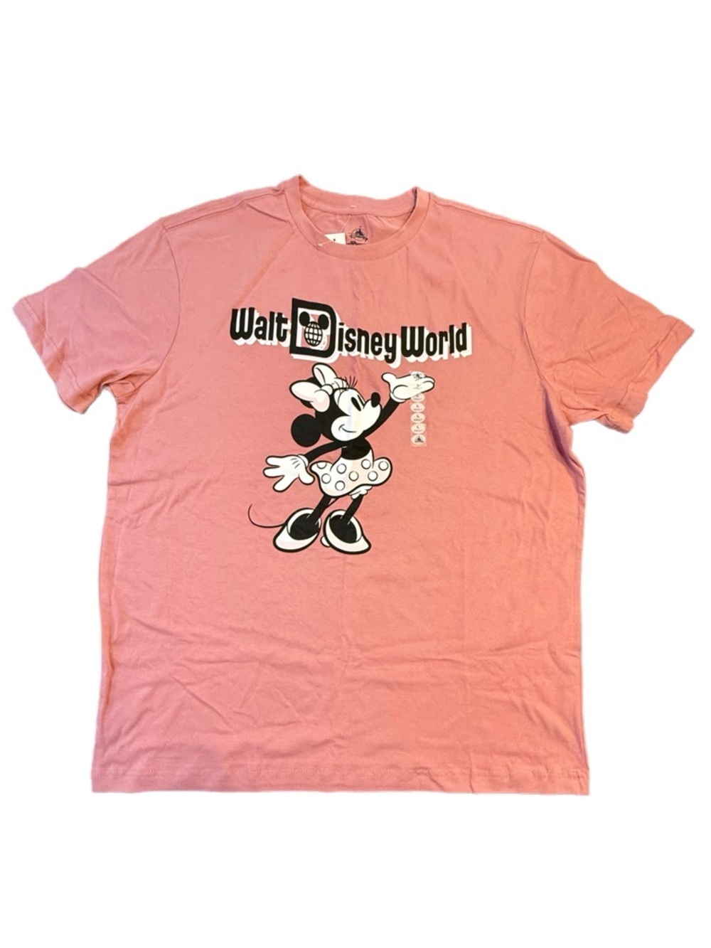 Walt Disney World Adult Minnie Mouse Graphic T-shirt in Rose - Size L - NWT